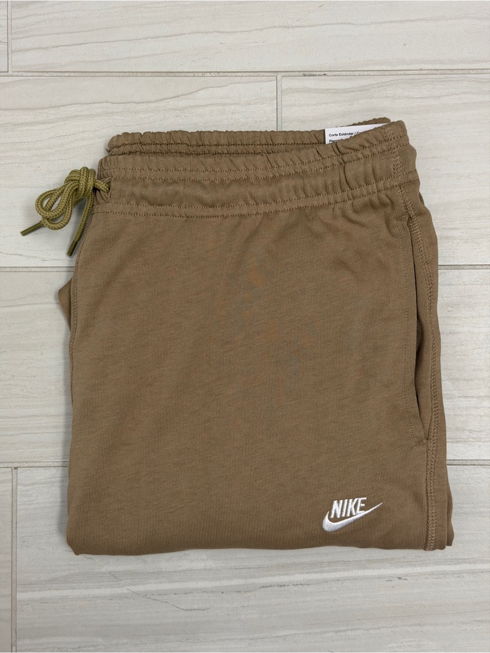 Nike Men's Club Knit Joggers Tan XL